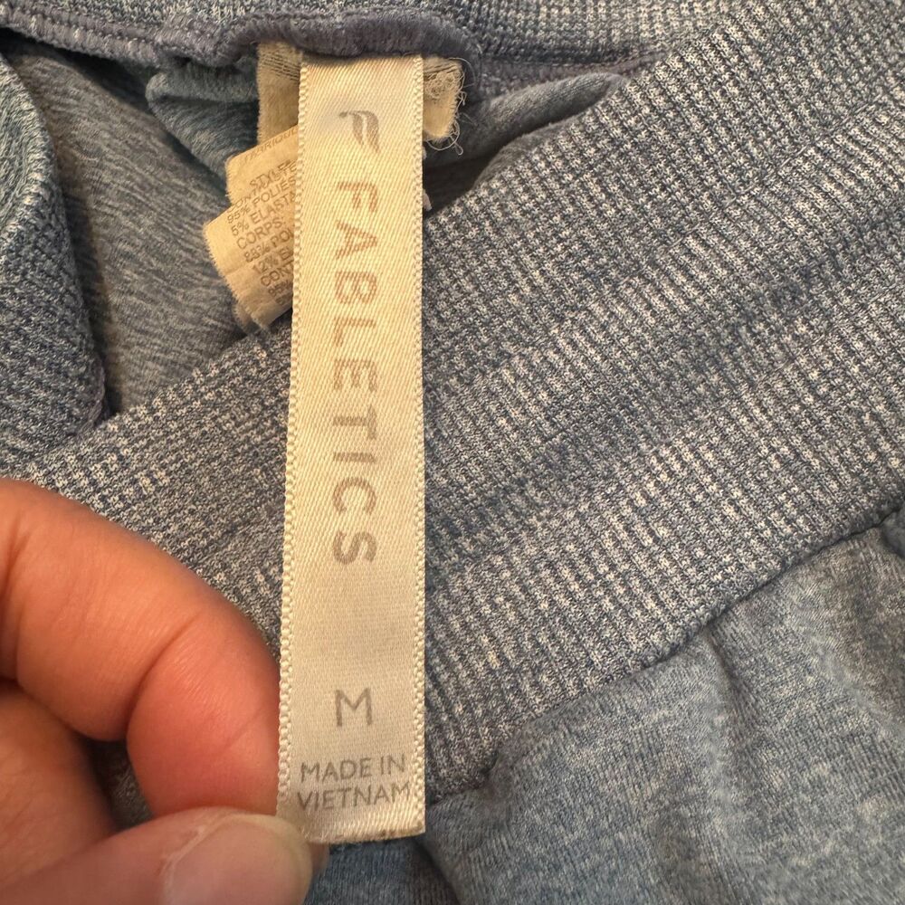 Fabletics Cloud Jersey Jogger Pants Women's Blue Heather Drawstring Stretch M - Picture 5 of 15